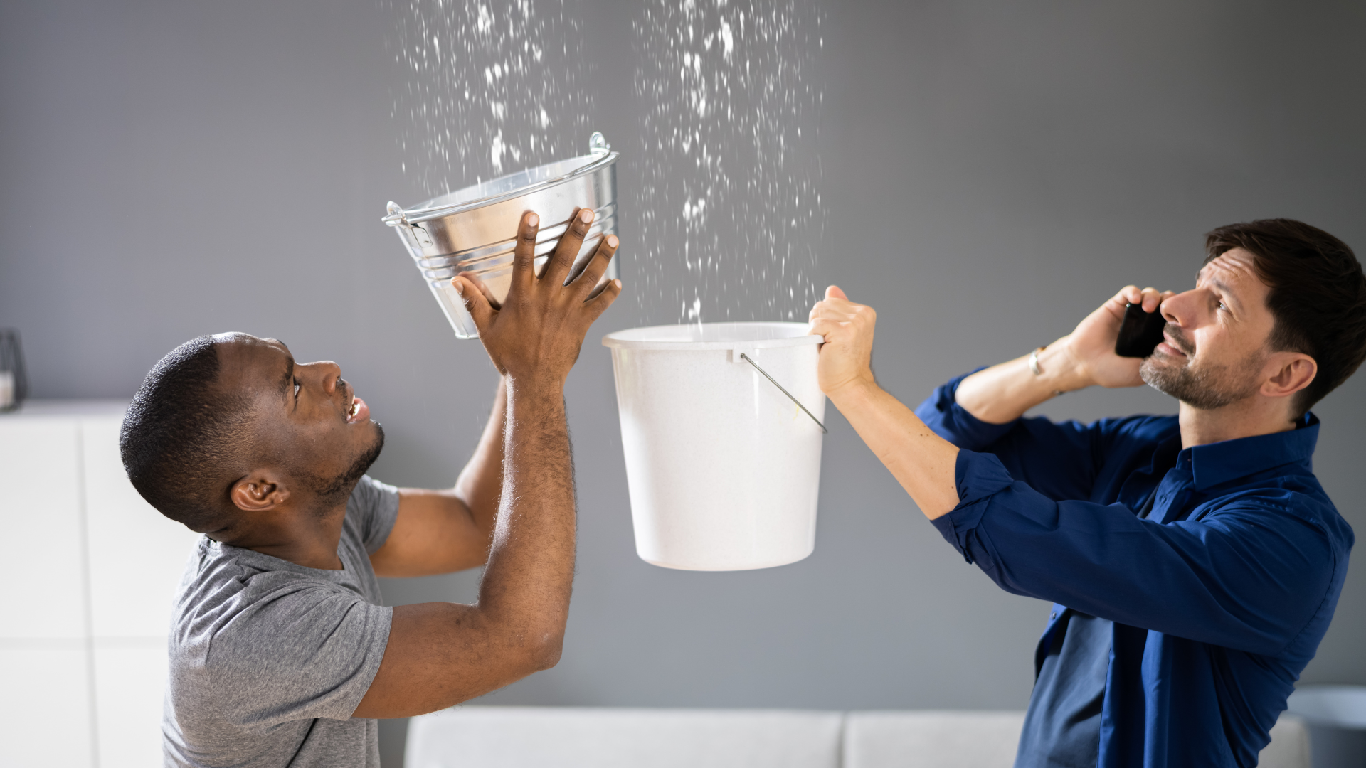Temporary Solutions Using Roof Leak Buckets