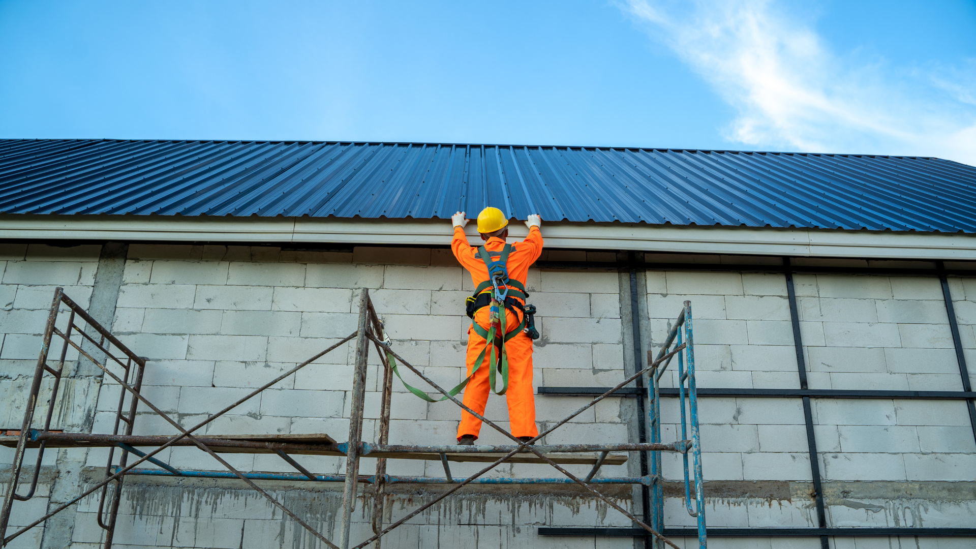 Roof harness and safety equipment — the baseline for any on-roof repair work