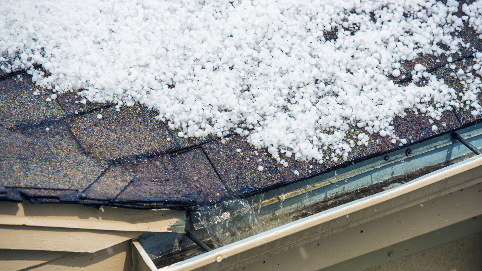 Chart showing what size hail causes damage to a roof