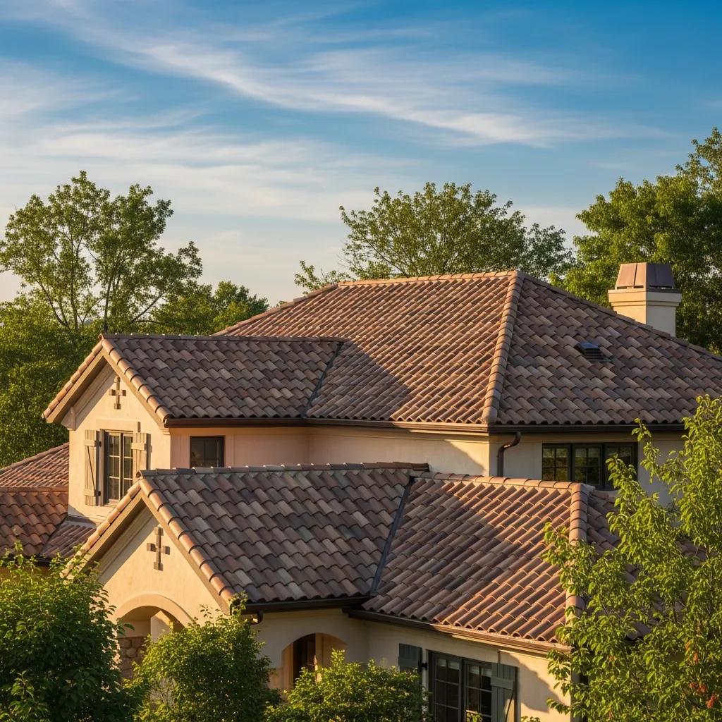A tile roof on a residential home — the rare Minneapolis application of this premium material