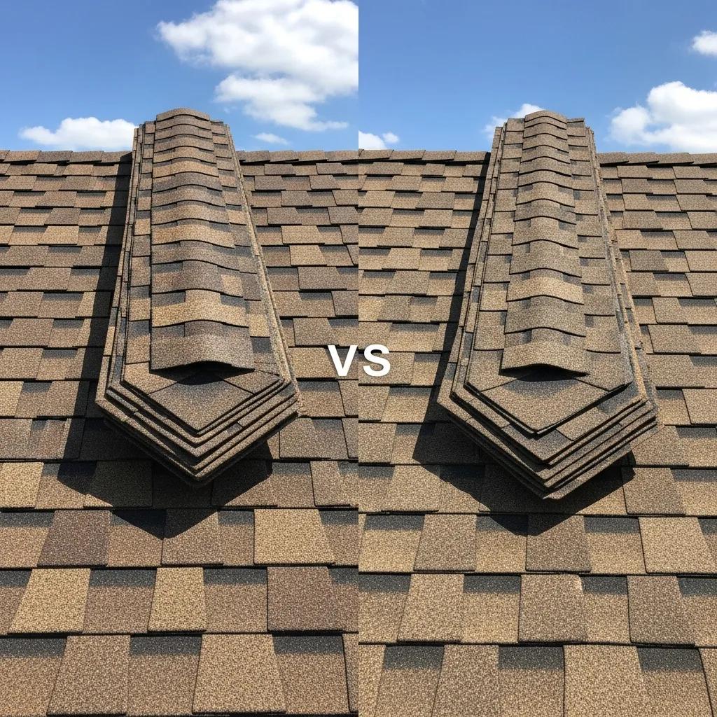 Comparison of 3-tab and architectural asphalt shingles — the two main asphalt options in Minneapolis
