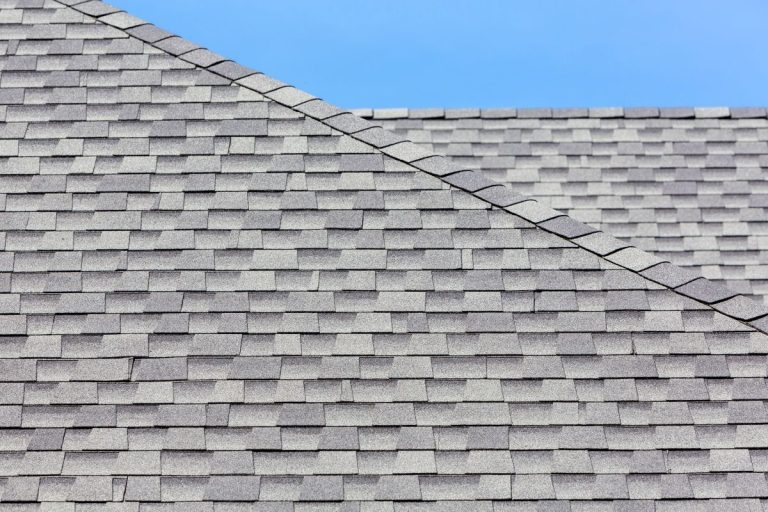 grey asphalt shingle roof with ridge cap shingles, Shoreview
